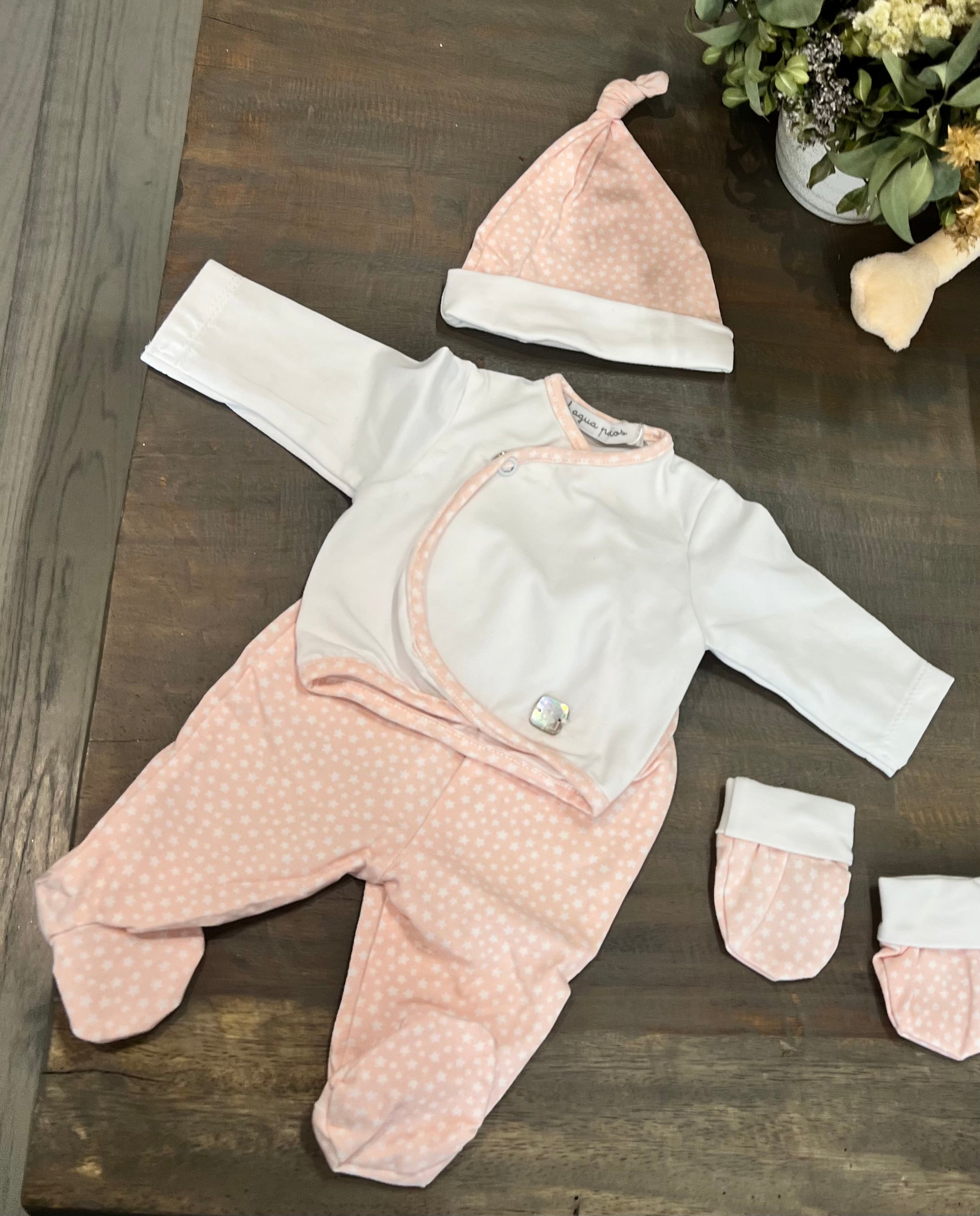 CONJUNTO 4 PIEZAS EST. SALMÓN