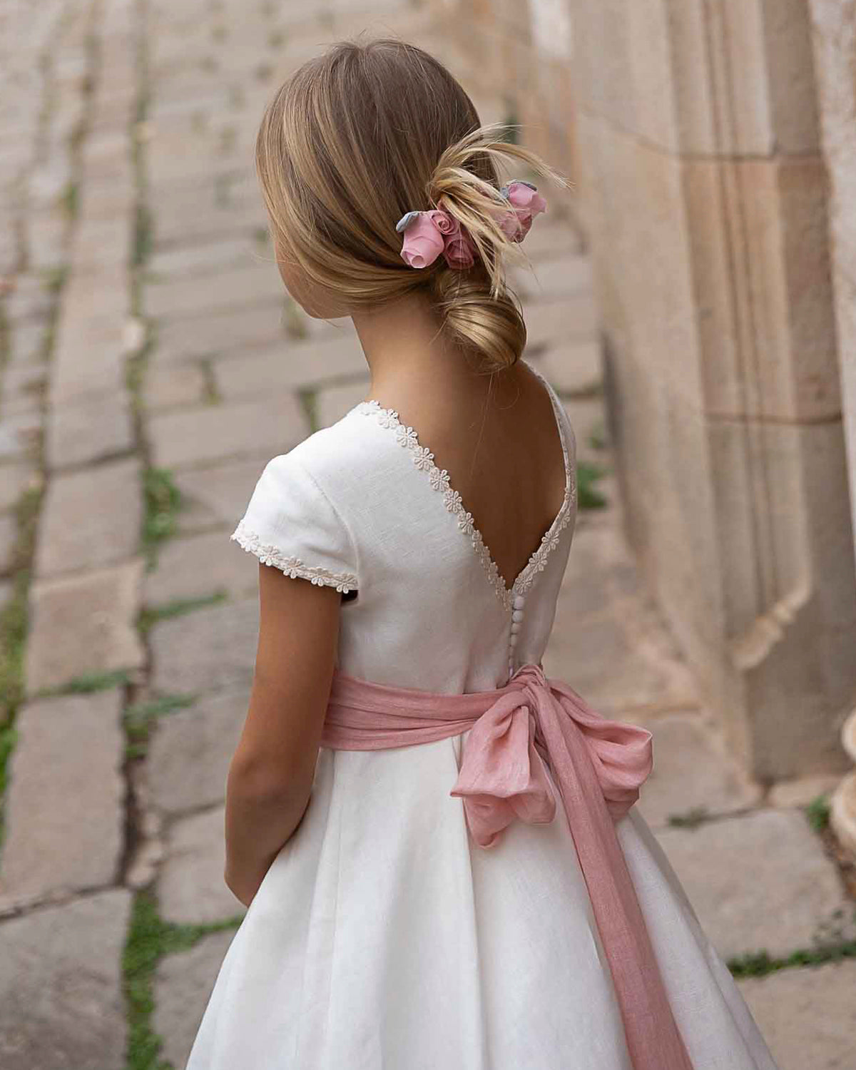 VESTIDO INES FAJÍN PUNTILLA