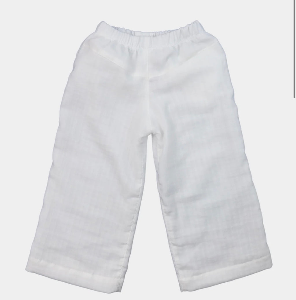 Pantalón Niña Lino Crudo