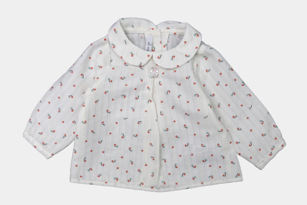 BLUSA ROMA FLOR ROJA