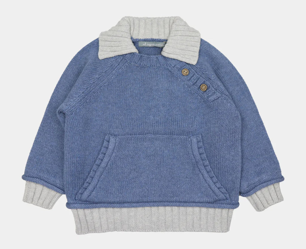 JERSEY BICOLOR AZUL-PERLA