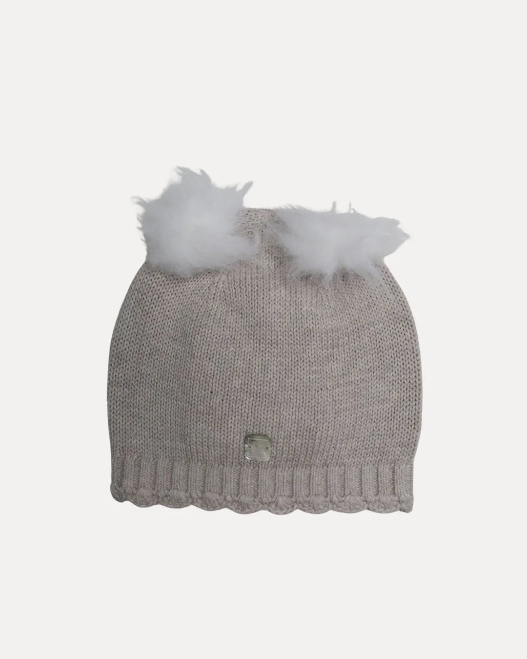 GORRO BASICO BEIG CON POMPÓN