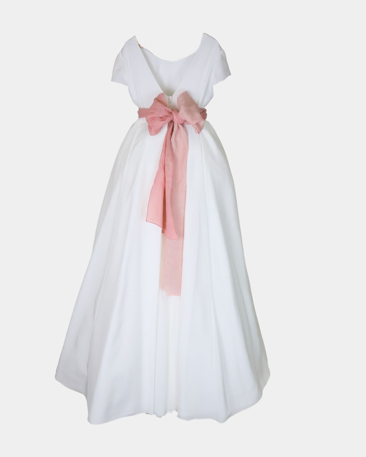 VESTIDO DE CAPA EN CREP SEDA MANGA CORTA